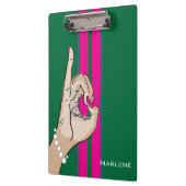 Porte-bloc Illustration rose et verte mignonne (Gauche)