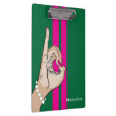 Porte-bloc Illustration rose et verte mignonne (Swatch)
