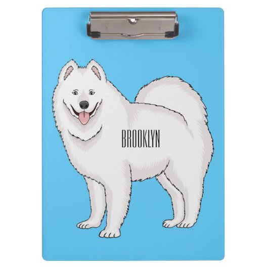 Porte-bloc Illustration Samoyed dog (Devant)