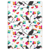 Porte-bloc illustration tropicale d'oiseau mignon de toucan (Dos)