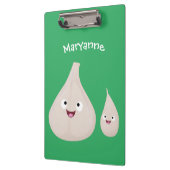 Porte-bloc Illustration végétale de caricature à l'ail mignon (Gauche)