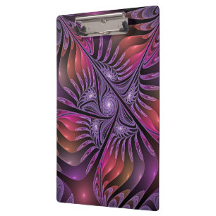 Porte-bloc Imaginaire coloré Abstrait Trippy Violet Fractal