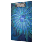 Porte-bloc Imaginaire Fleur Bleue Motif, Art Fractal Abstrait (Gauche)