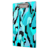 Porte-bloc Impression Abstraite turquoise et noire (Gauche)