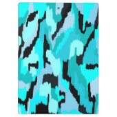 Porte-bloc Impression Abstraite turquoise et noire (Dos)