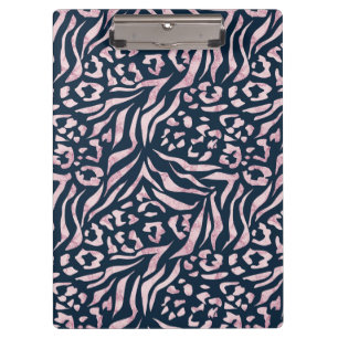 Porte-bloc Impression animale, léopard, tigre, bleu, rose, pe