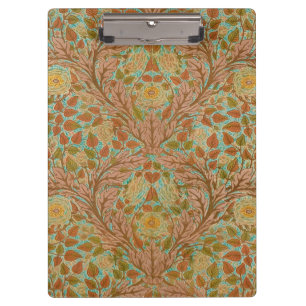 Porte-bloc Impression botanique victorienne de rose et feuill