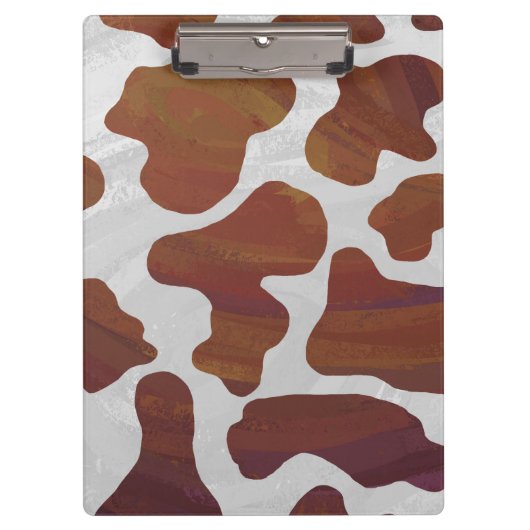 Porte-bloc Impression Brown et blanche de vache (Devant)