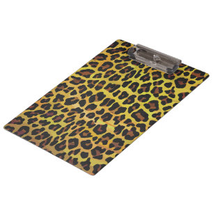 Porte-bloc Impression Brown et jaune léopard