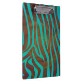 Porte-bloc Impression Brown et Turquoise Zebra (Swatch)