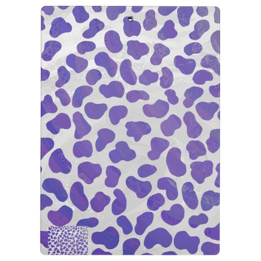 Porte-bloc Impression dalmate violet et blanche (Dos)