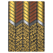 Porte-bloc Impression d'animal de guépard à chevron zigzag mo (Dos)