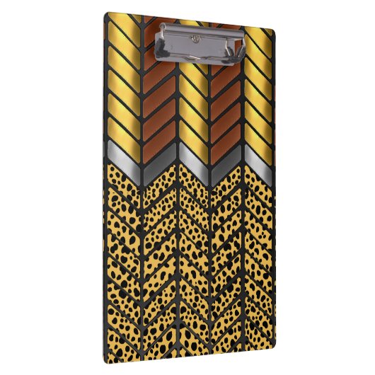Porte-bloc Impression d'animal de guépard à chevron zigzag mo (Swatch)