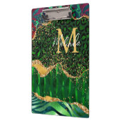 Porte-bloc Impression d'animal de safari vert Agate (Gauche)