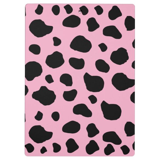 Porte-bloc Impression De Vache, Spots De Vache, Vache Rose, V (Dos)