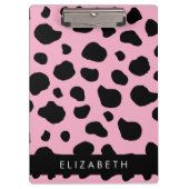 Porte-bloc Impression De Vache, Spots De Vache, Vache Rose, V (Devant)