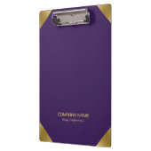 Porte-bloc Impression d'image en cuir violet avec accents or (Gauche)