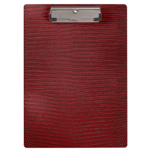 Porte-bloc Impression en cuir rouge Lizard