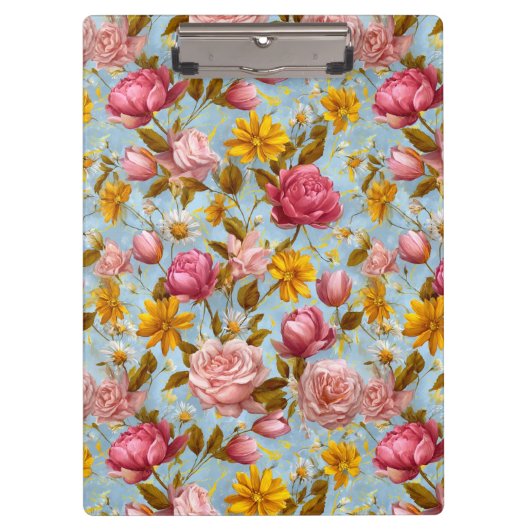 Porte-bloc Impression florale de style antique (Devant)
