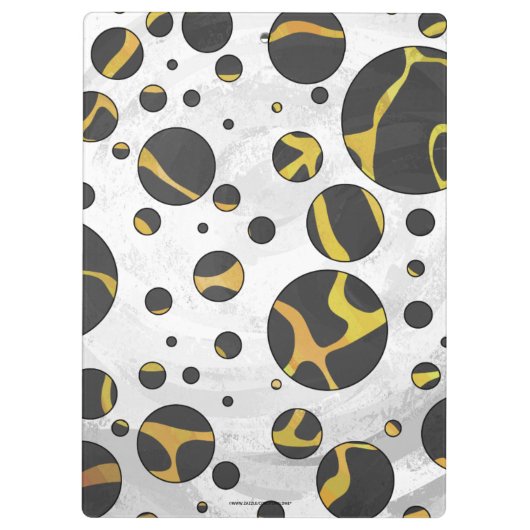 Porte-bloc Impression Giraffe noir et jaune (Dos)