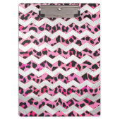 Porte-bloc Impression léopard noir et rose chaud (Devant)