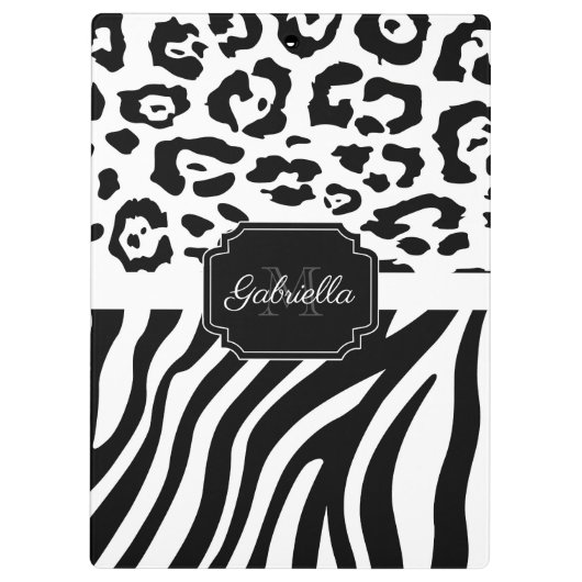 Porte-bloc Impression Lepard / Impression Zebra (Dos)