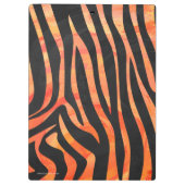 Porte-bloc Impression noire et orange Zebra (Dos)