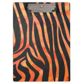Porte-bloc Impression noire et orange Zebra (Devant)