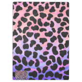 Porte-bloc Impression noire et rose dalmate (Dos)