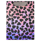 Porte-bloc Impression noire et rose dalmate (Devant)