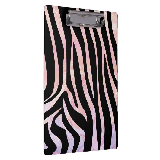 Porte-bloc Impression noire et rose Zebra (Swatch)