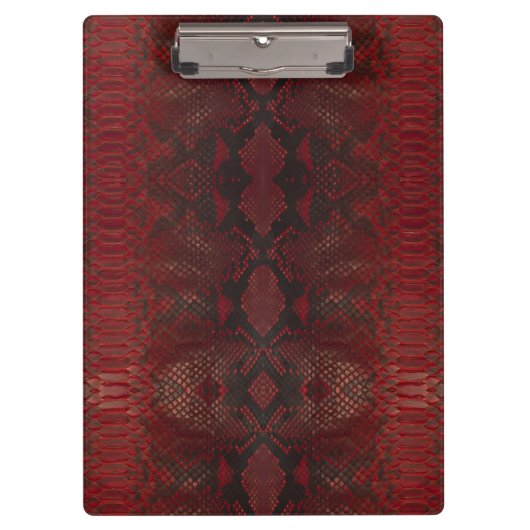 Porte-bloc Impression Python rouge et noir (Devant)