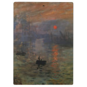 Porte-bloc Impression Sunrise de Claude Monet, Art Vintage (Dos)