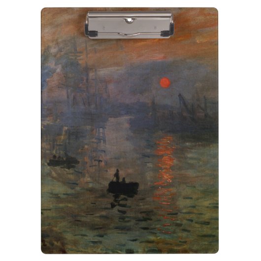Porte-bloc Impression Sunrise de Claude Monet, Art Vintage (Devant)