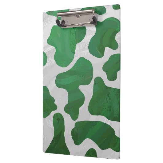 Porte-bloc Impression verte et blanche de vache (Gauche)