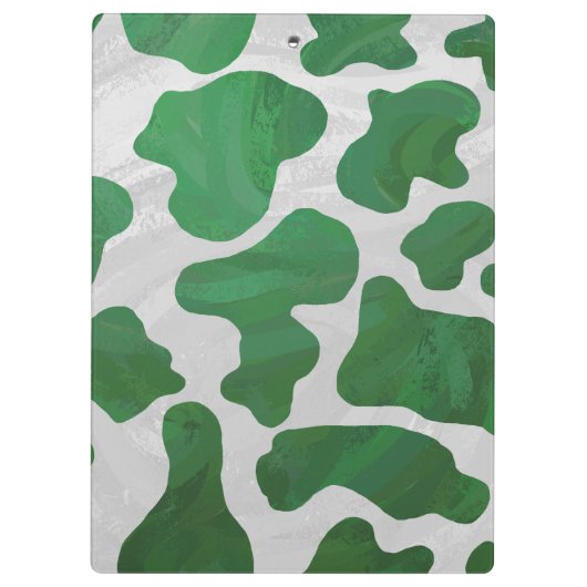 Porte-bloc Impression verte et blanche de vache (Dos)