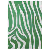 Porte-bloc Impression verte et blanche Zebra (Dos)