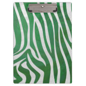 Porte-bloc Impression verte et blanche Zebra (Devant)