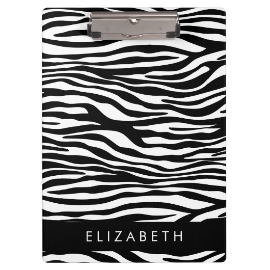 Porte-bloc Impression Zèbre, Grilles, Noir Et Blanc, Votre No (Devant)