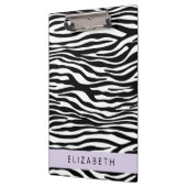 Porte-bloc Impression Zèbre, Grilles, Noir Et Blanc, Votre No (Gauche)