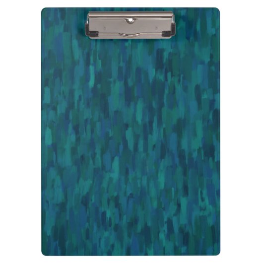 Porte-bloc Impressionist Brush Strokes, Navy, Teal, Blue (Devant)