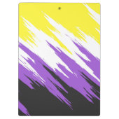 Porte-bloc Indicateur de fierté non binaire Abstrait (Dos)