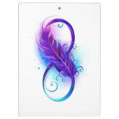 Porte-bloc Infini avec plume violette (Dos)