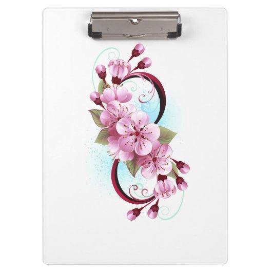 Porte-bloc Infinité avec les fleurs Sakura (Devant)