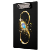 Porte-bloc Infinité avec plume de paon doré (Gauche)