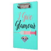 Porte-bloc Infirmière glamour abattu mignon rose turquoise (Gauche)