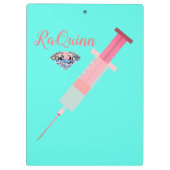 Porte-bloc Infirmière glamour abattu mignon rose turquoise (Dos)