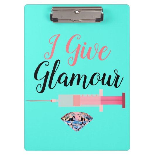 Porte-bloc Infirmière glamour abattu mignon rose turquoise (Devant)