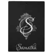 Porte-bloc Initiale de monogramme personnalisée  (Dos)