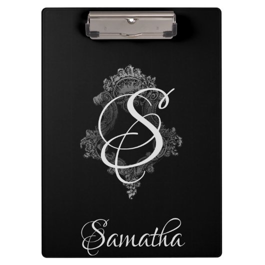 Porte-bloc Initiale de monogramme personnalisée  (Devant)